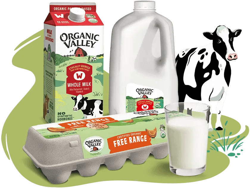 Organic Valley Whole Milk and Eggs